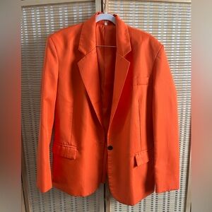 NWOT SIZE L Women’s Orange Blazer business casual , office, structured polished